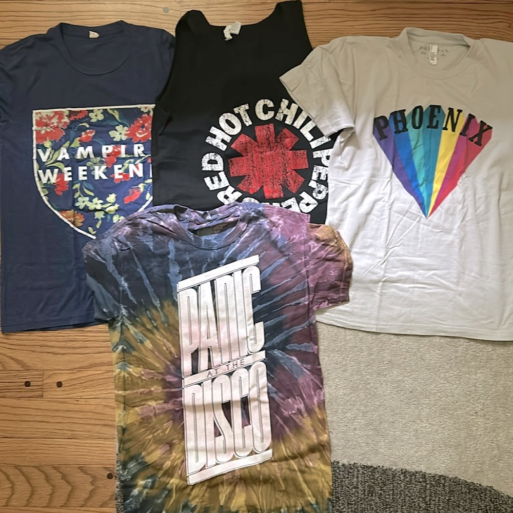 Bundle of bands t-shirts